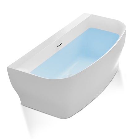 Anzzi Bank 5.41 ft. Freestanding Bathtub in White FT-AZ112